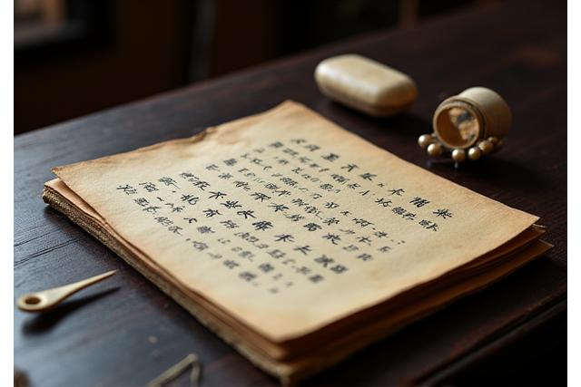 古文書と網織り道具